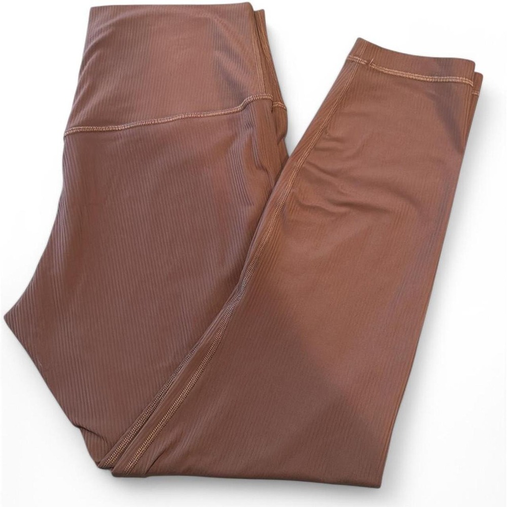 Lululemon Align High-Rise Ribbed Pant 25 Copper Brown Yoga Leggings Size 10